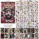 Xinmo Gothic Style Material Paper New Dark Series Sticker Book English DIY Style Material Book Planner Material