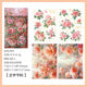 Original rose flower blooming floral stickers, journal sticker pack, cross-border hot stamping, waterproof PET journal material stickers