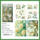 Original rose flower blooming floral stickers, journal sticker pack, cross-border hot stamping, waterproof PET journal material stickers